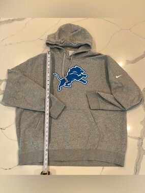 Detroit Lions Gray Hoodie with Blue Logo